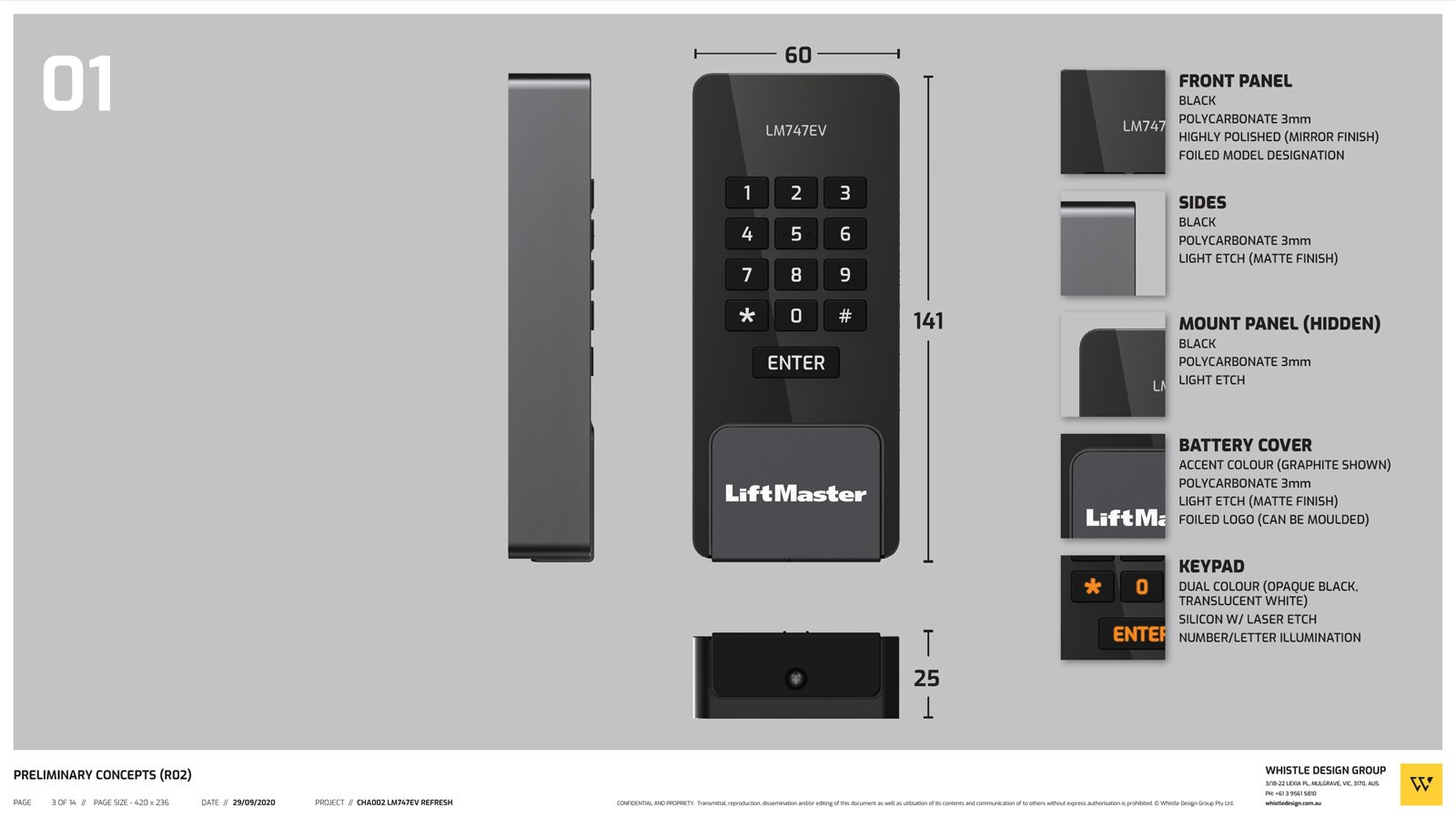 Industrial Design for Access Control Keypads