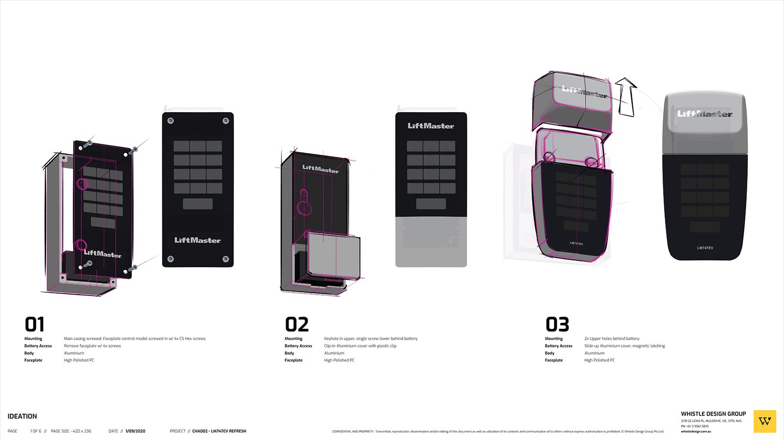 Access Control Keypad Design Sketching