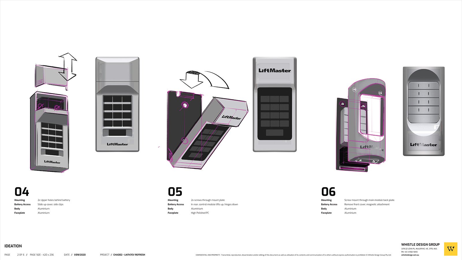 Access Control Keypad Design Sketching