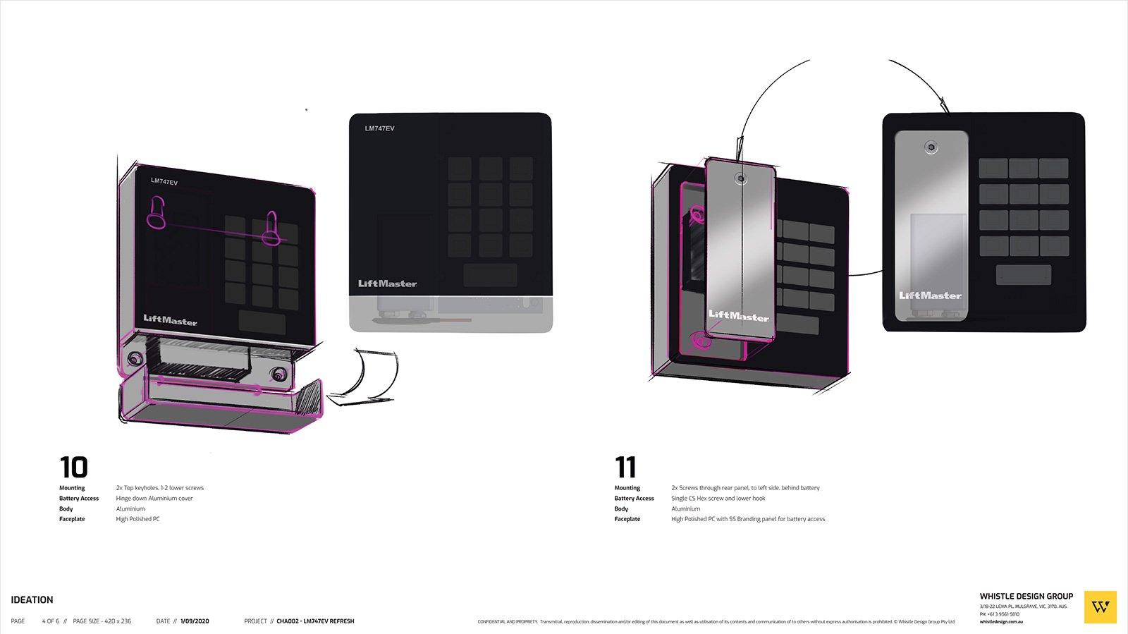 Access Control Keypad Design Sketching