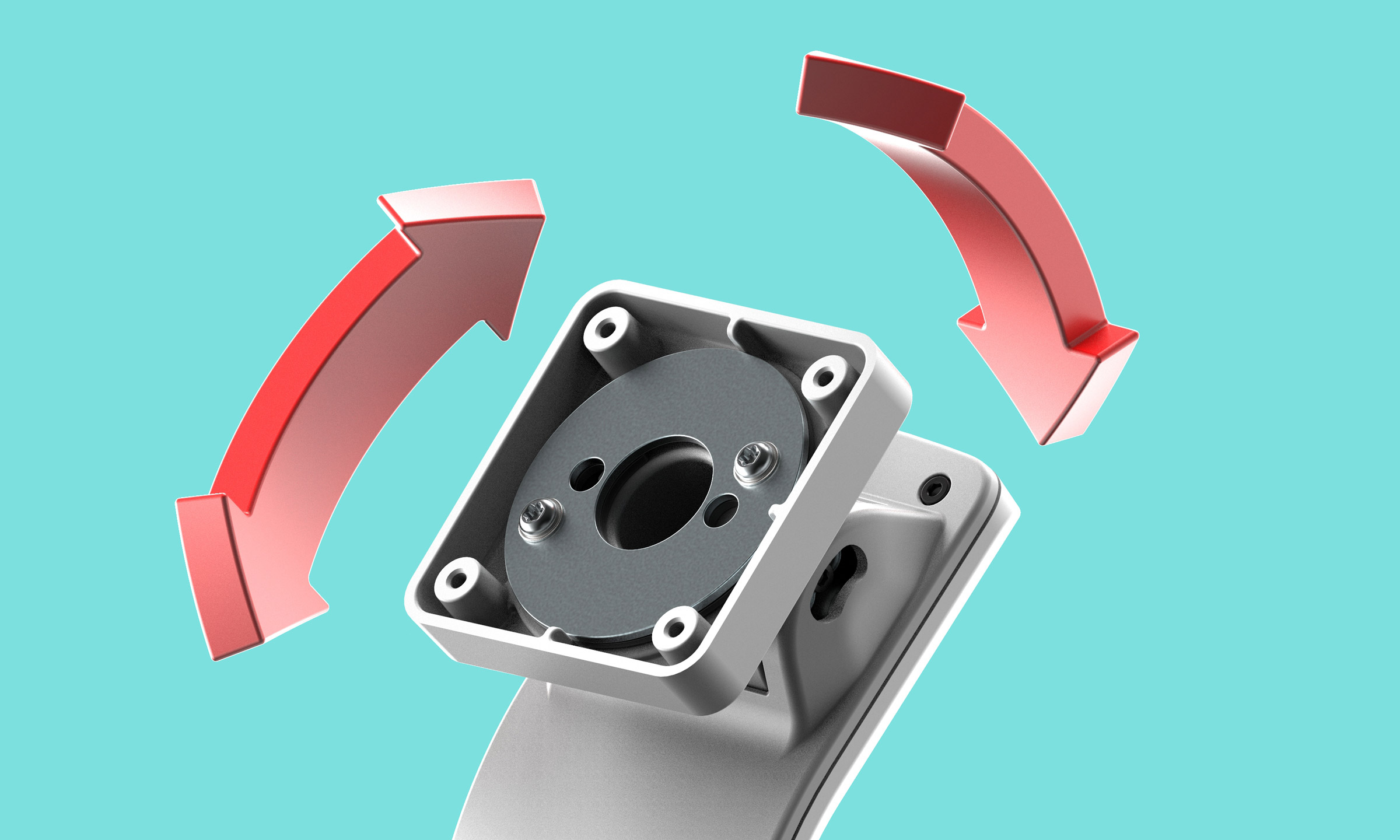 Hinge Detail for the new POS Kiosk Design.